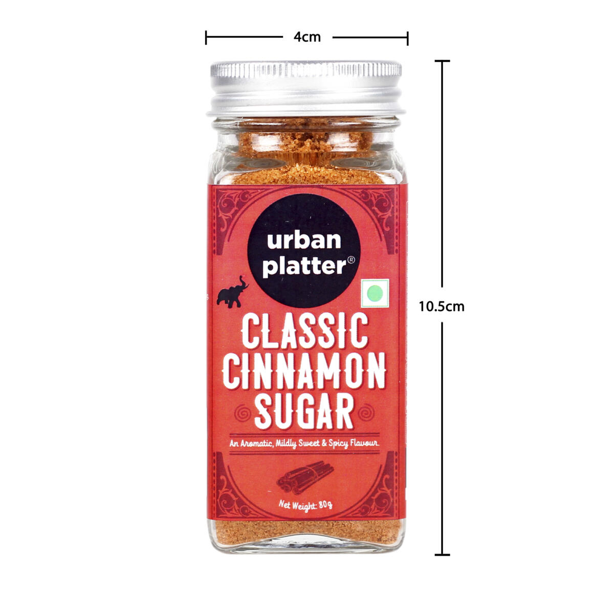 Urban Platter Classic Cinnamon Sugar, 80g (An aromatic, mildly sweet and spicy flavour)