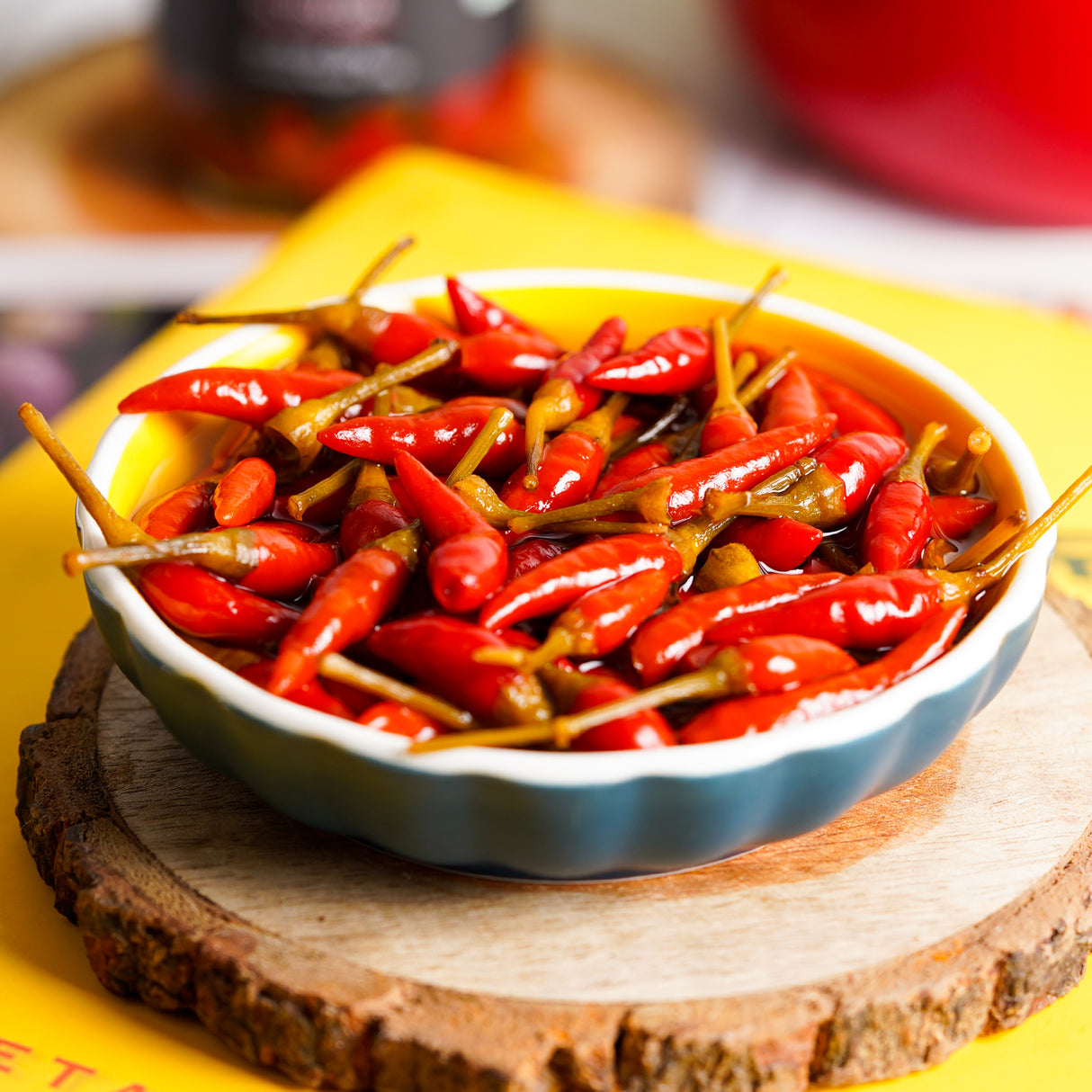 Extra Spicy Thai Bird's Eye Chilli in Vinegar, 200g