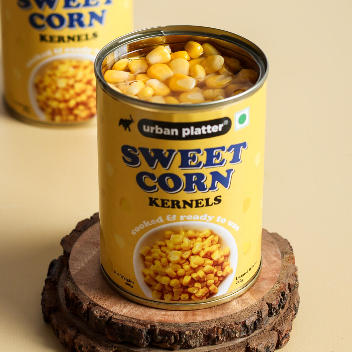 Urban Platter Ready to Use Sweet Corn Kernels in Brine, 400g (Drained Weight 240g)