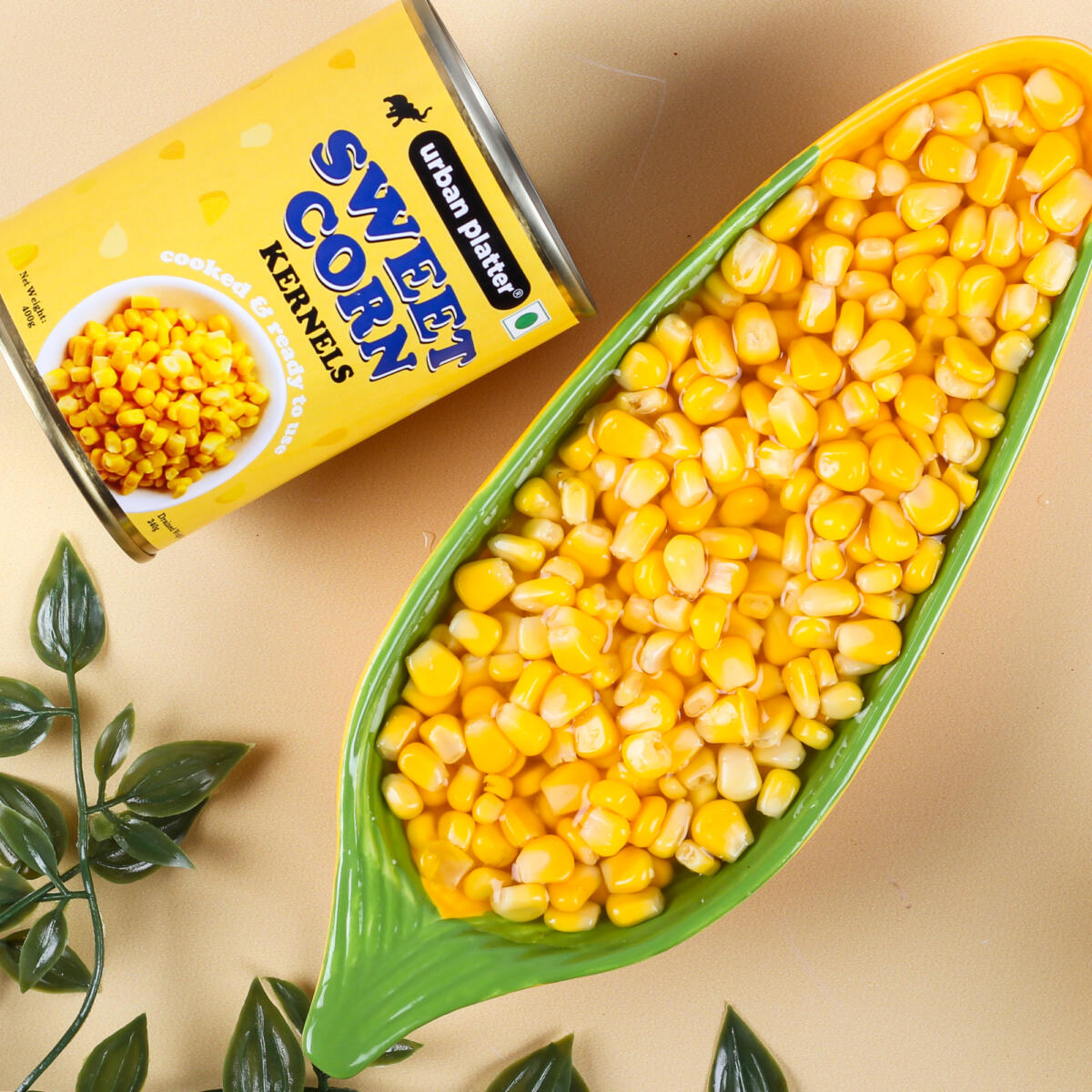 Urban Platter Ready to Use Sweet Corn Kernels in Brine, 400g (Drained Weight 240g)