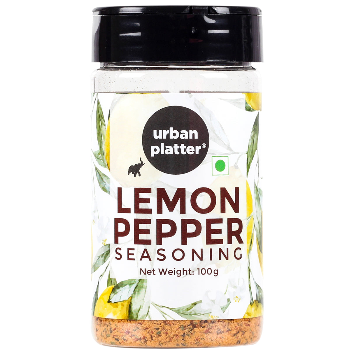 Urban Platter Lemon Pepper Seasoning Mix Shaker Jar (Sprinkle on veggies, salads and anything of the grill | Flavour Enhancer)