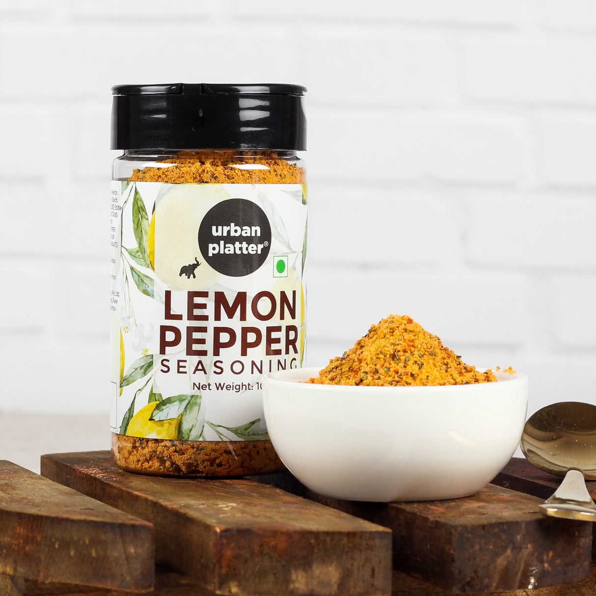 Lemon Pepper Seasoning Mix Shaker Jar (Sprinkle on veggies, salads and anything of the grill | Flavour Enhancer)