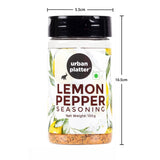 Urban Platter Lemon Pepper Seasoning Mix Shaker Jar (Sprinkle on veggies, salads and anything of the grill | Flavour Enhancer)