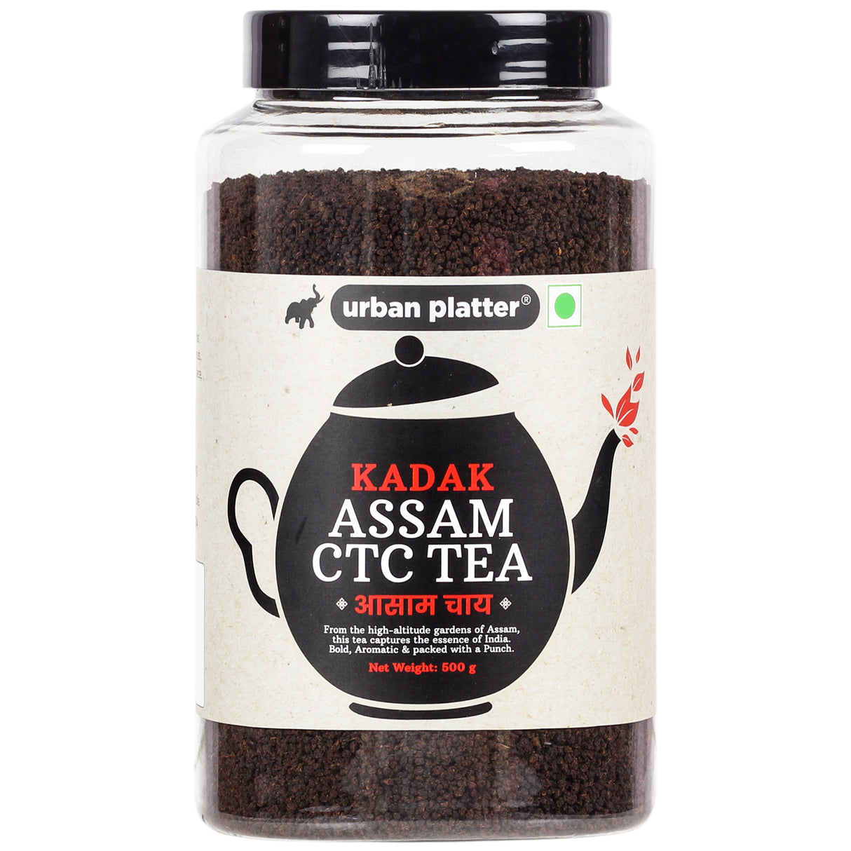 Urban Platter Kadak Assam CTC Tea, 500g [Malty, Bold Chai and Aromatic Tea for making Chai]