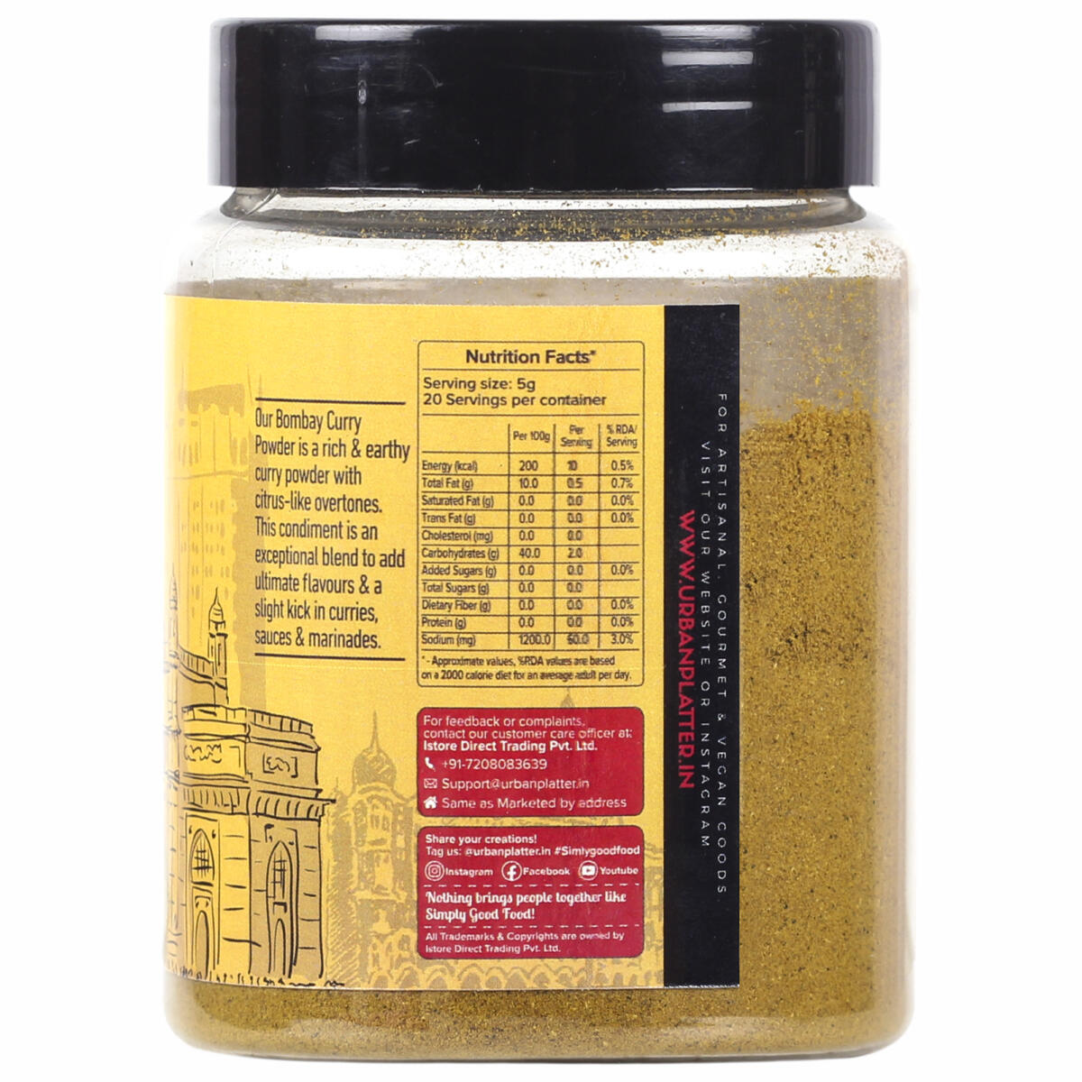 Urban Platter Bombay Curry Powder, 100g [All Natural & Exceptional Quality]