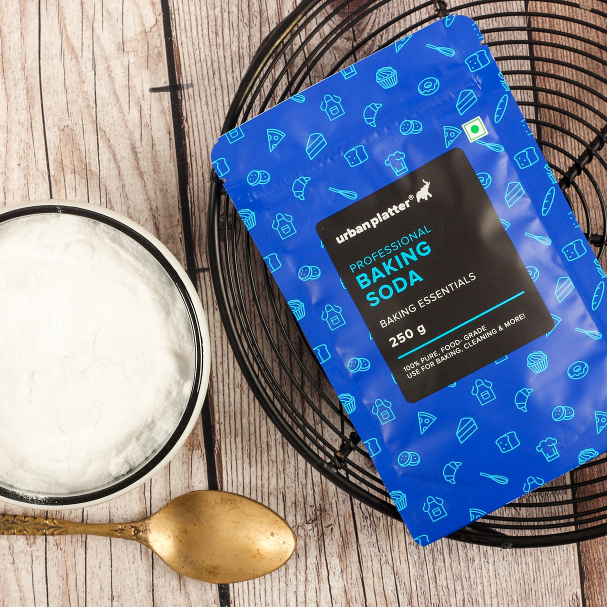 Urban Platter Baking Soda, 250g (Food-Grade Sodium Bicarbonate | Ideal for Baking, Cooking & Cleaning)