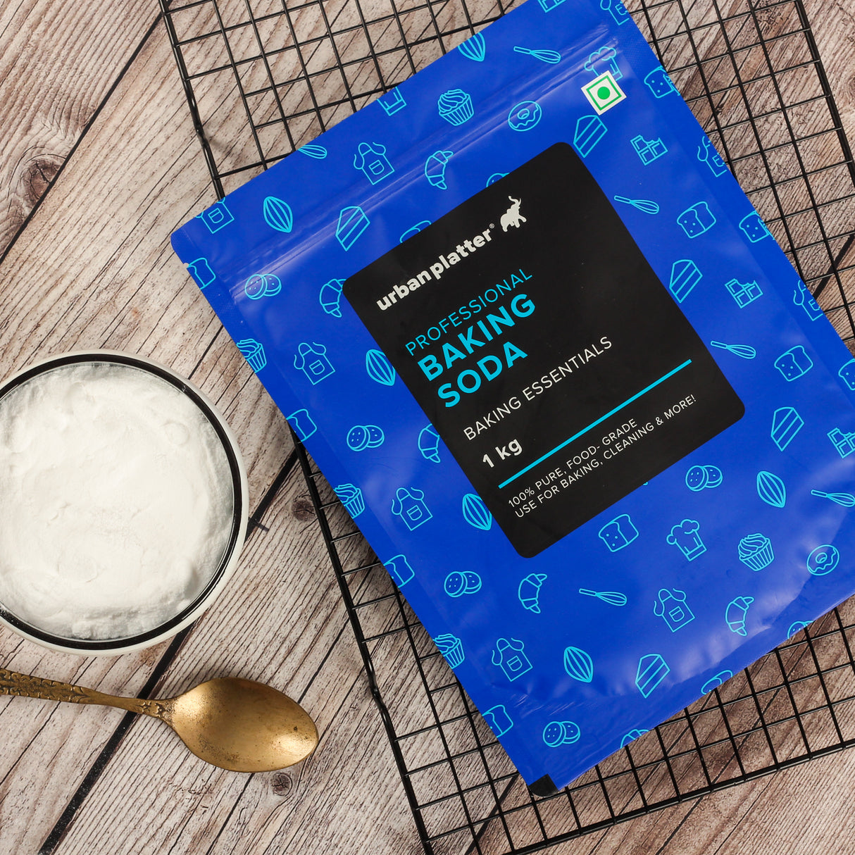 Urban Platter Baking Soda, 1Kg [Food Grade Sodium Bicarbonate, Perfect for Baking / Cooking / Cleaning, Triple Refined]