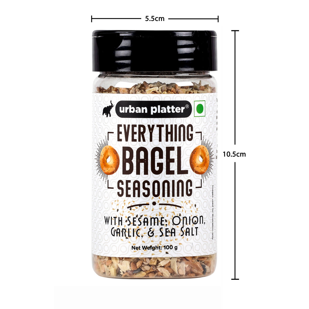 Urban Platter Everything Bagel Seasoning, 100g (Classic American Seasoning Blend with Onion Flakes, Garlic, Sesame Seeds and Sea Salt | Season toasts, breads and salads)
