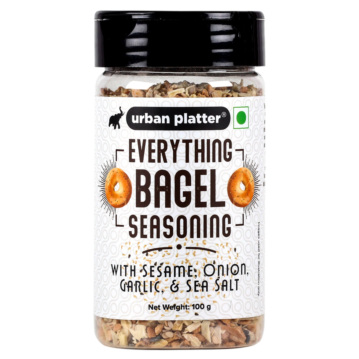 Urban Platter Everything Bagel Seasoning, 100g (Classic American Seasoning Blend with Onion Flakes, Garlic, Sesame Seeds and Sea Salt | Season toasts, breads and salads)