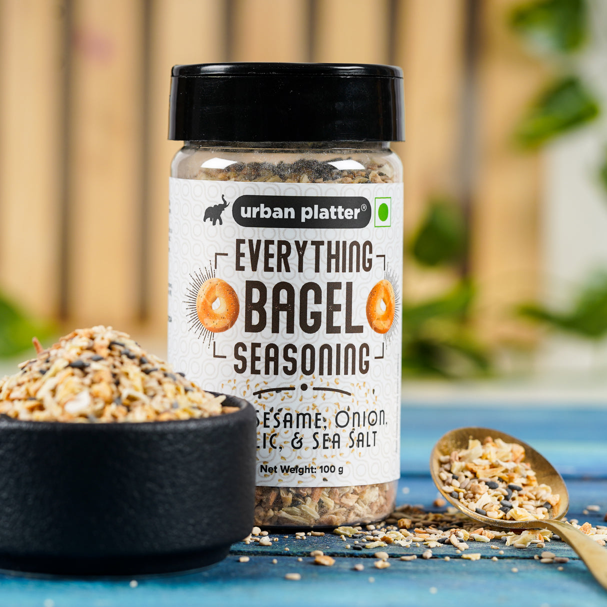 Urban Platter Everything Bagel Seasoning, 100g (Classic American Seasoning Blend with Onion Flakes, Garlic, Sesame Seeds and Sea Salt | Season toasts, breads and salads)
