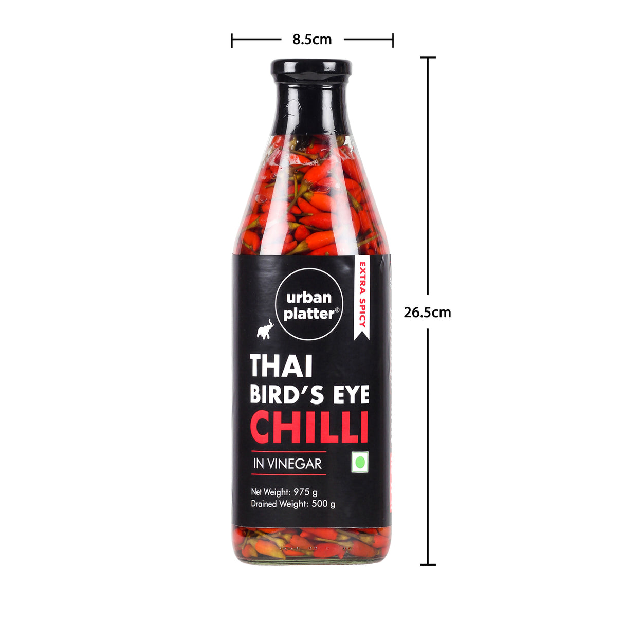 Urban Platter Extra Spicy Thai Bird's Eye Chilli in Vinegar, 975g