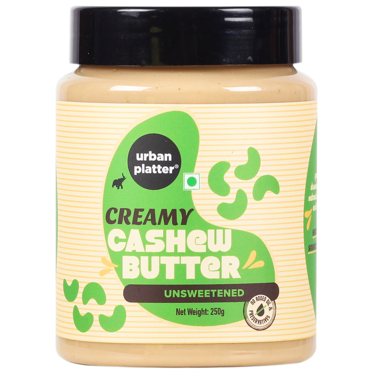 Urban Platter Cashew Butter, 250g [All Natural, No Hydrogenated oil, No preservatives]