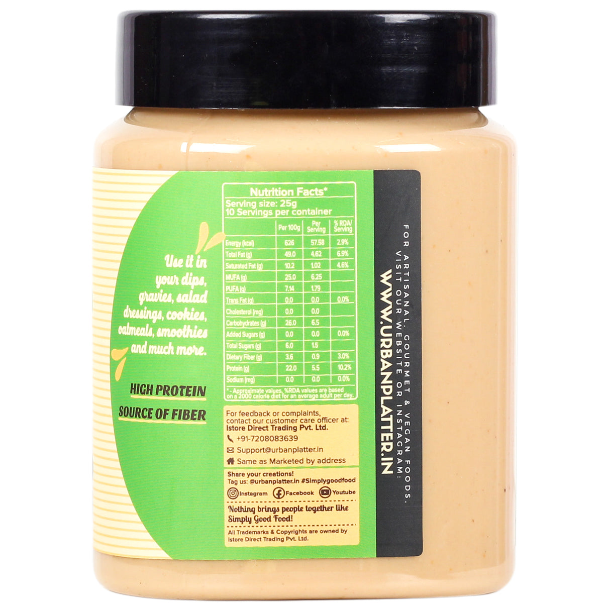 Urban Platter Cashew Butter, 250g [All Natural, No Hydrogenated oil, No preservatives]