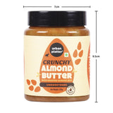 Urban Platter Crunchy Almond Butter, 250g (Made with 100% roasted California almonds along with crunchy bits, Unsweetened, Perfect for breads, smoothies, cupcakes, etc)