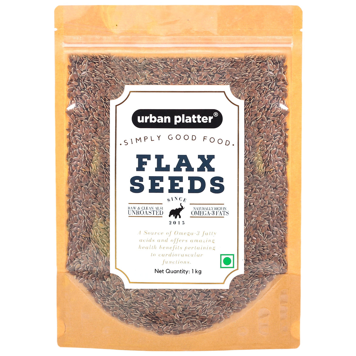 Urban Platter Raw Flax Seeds, 1kg [Alsi, Heart-Healthy, Keto Friendly, Use in salads, After meal Digestive]