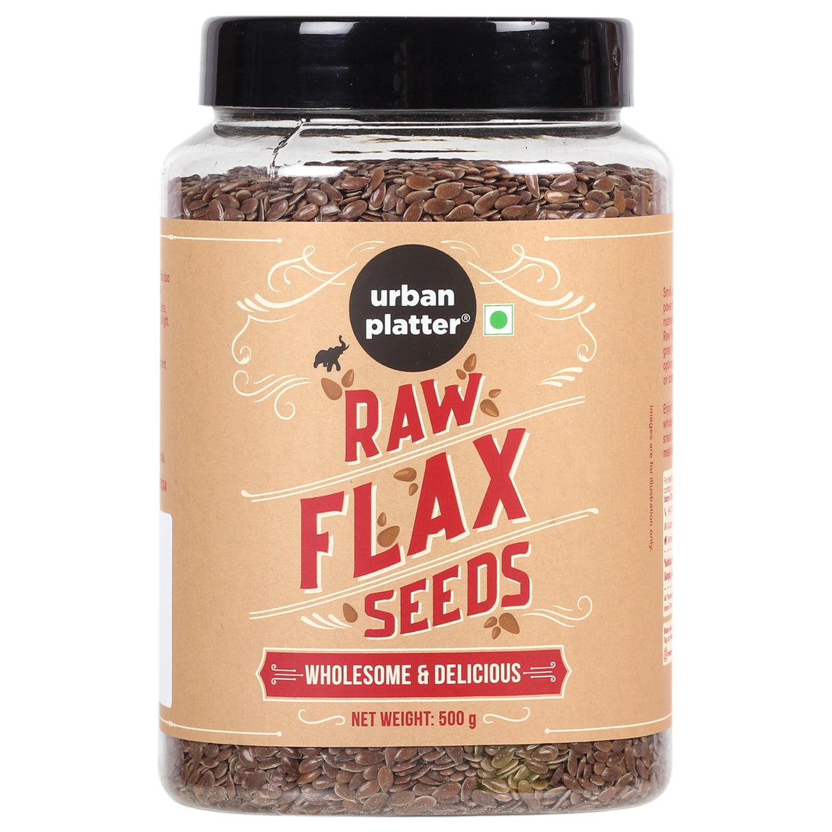 Urban Platter Raw Flax Seeds, 500g [Alsi, Heart-Healthy, Keto Friendly, Use in salads, After meal Digestive]