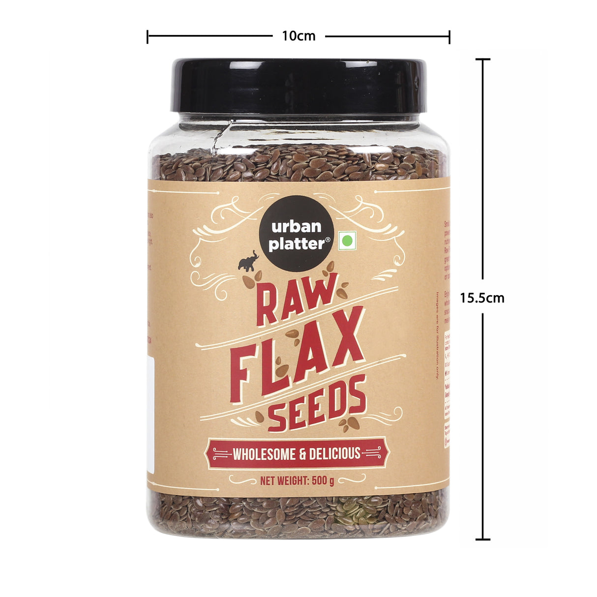 Urban Platter Raw Flax Seeds, 500g [Alsi, Heart-Healthy, Keto Friendly, Use in salads, After meal Digestive]