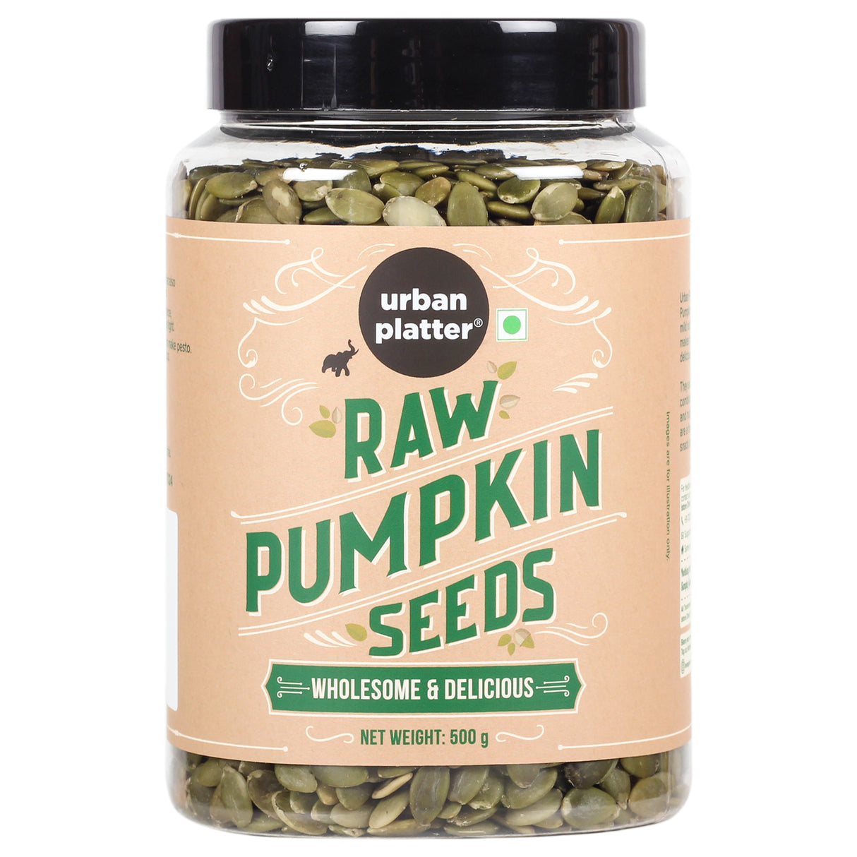 Urban Platter Raw Pumpkin Seeds, 500g (Use in Salads, Trail Mixes, Baked Goods, Granola Bars, Desserts | Keto Diet Friendly | Immunity Booster | Pepitas Seeds | Healthy Superfood Snack)