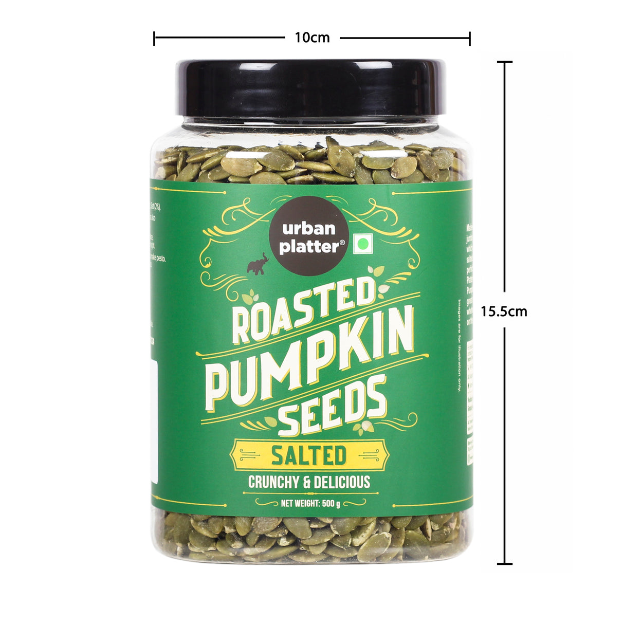 Urban Platter Roasted Pumpkin Seeds, 500g (Pepitas, Naturally Rich in Protein & Healthy Fats, Snack, Sprinkle & Bake)