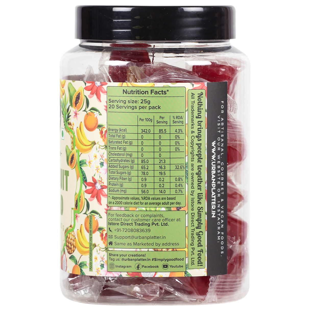 Urban Platter Mixed Fruit Papad, 500g