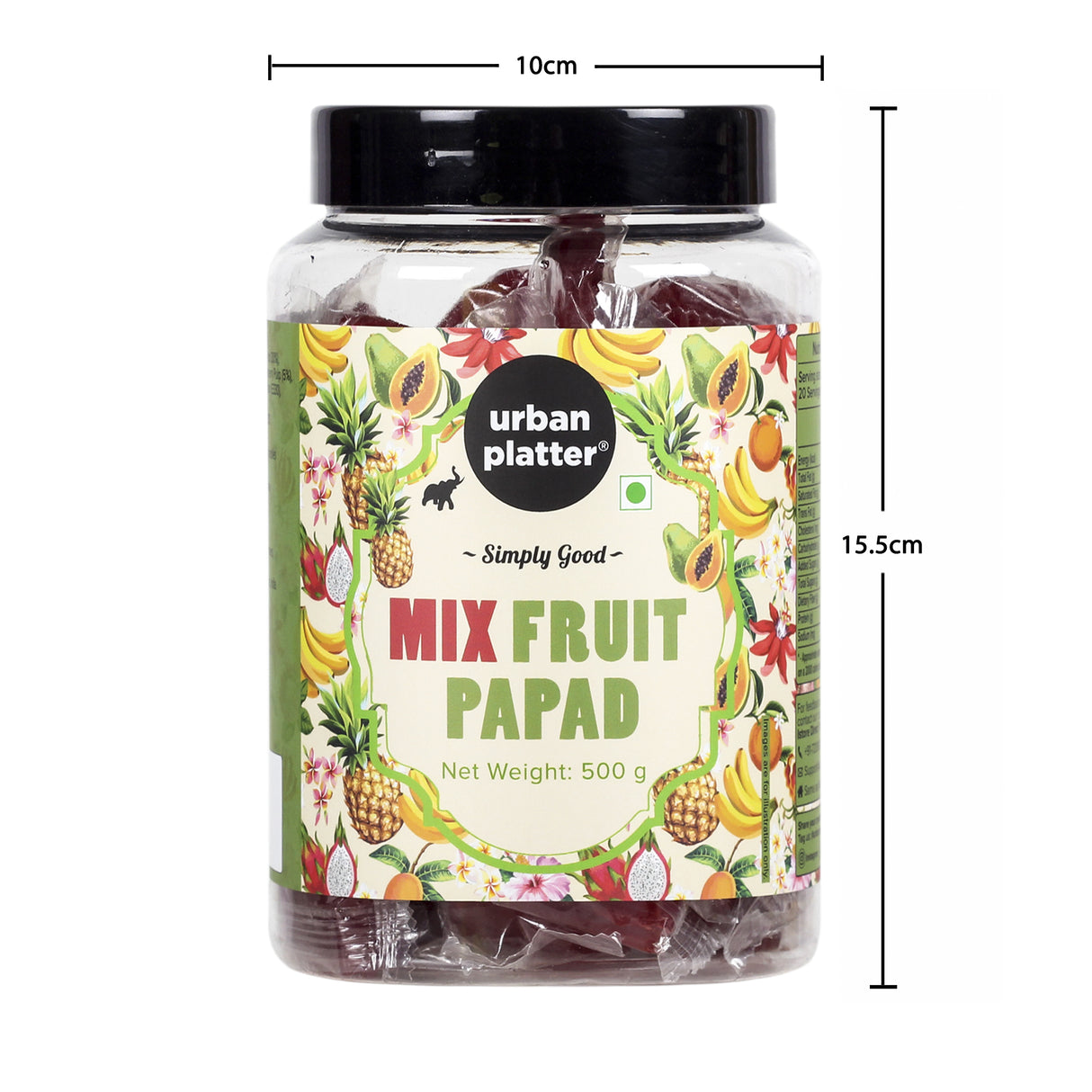 Urban Platter Mixed Fruit Papad, 500g