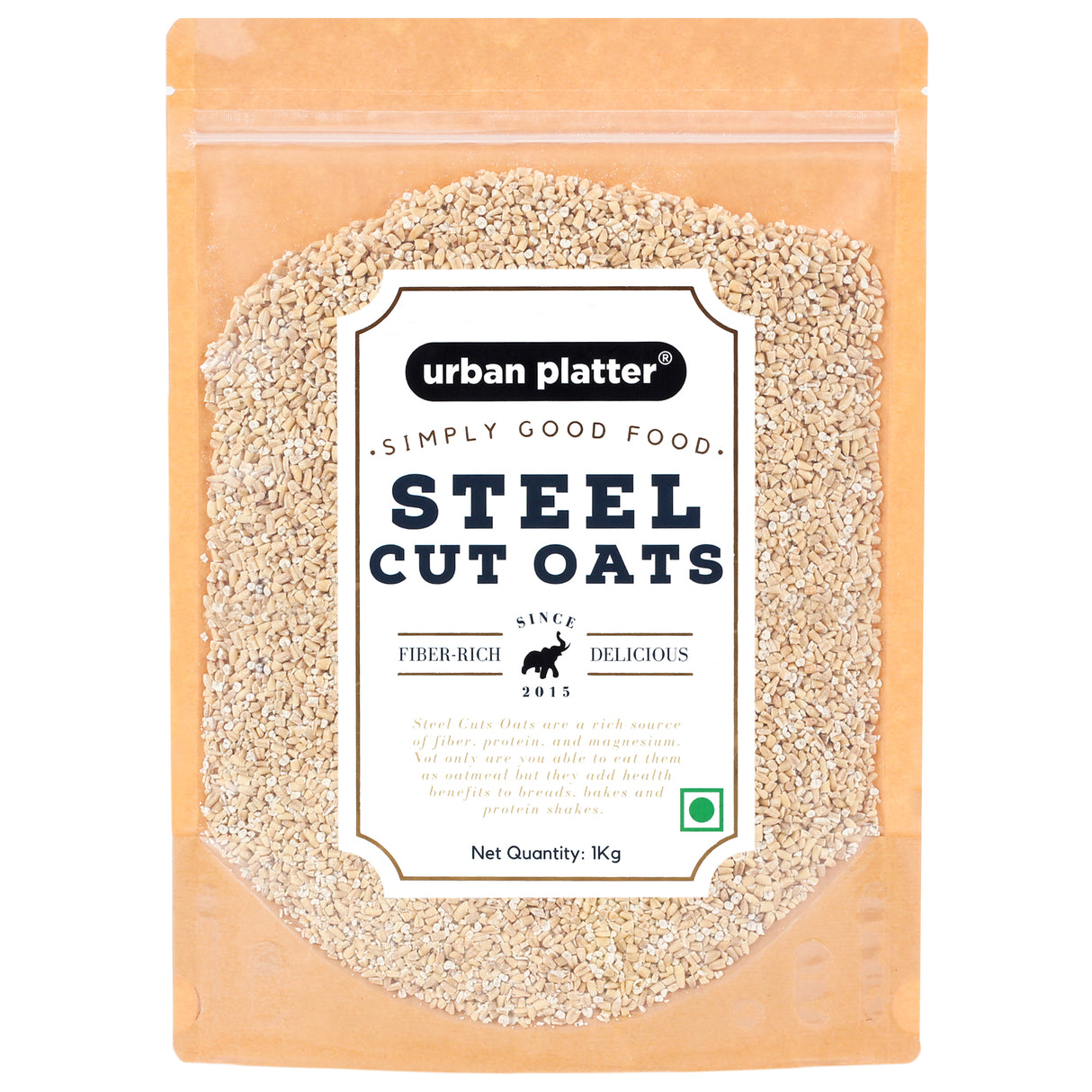 Urban Platter Broken Oats, 1Kg (Natural Steel Cut Oats)
