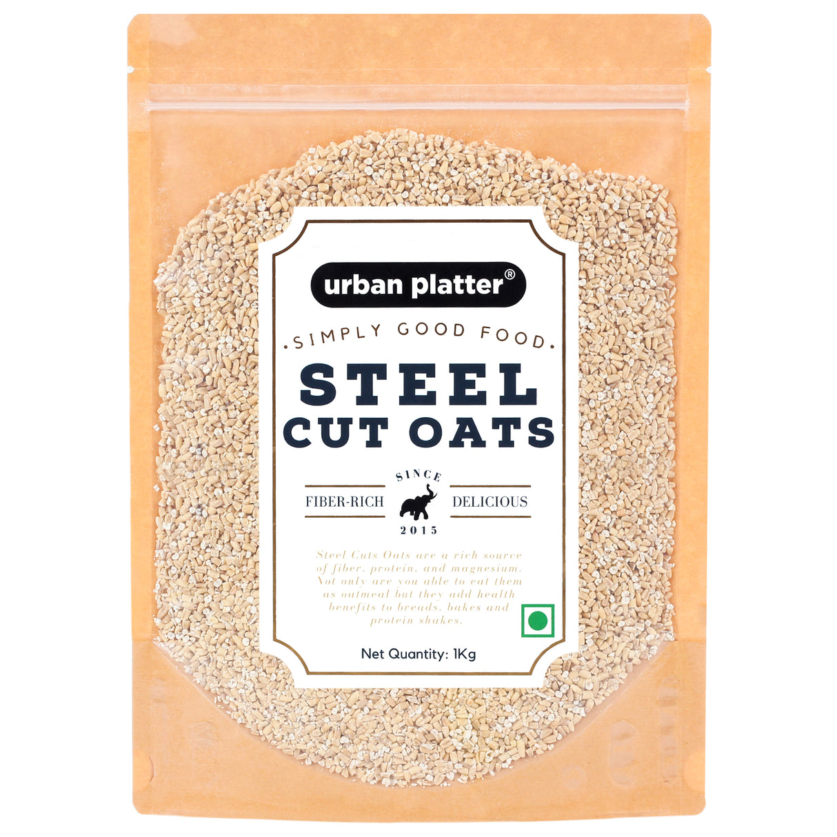 Urban Platter Broken Oats, 1Kg (Natural Steel Cut Oats)