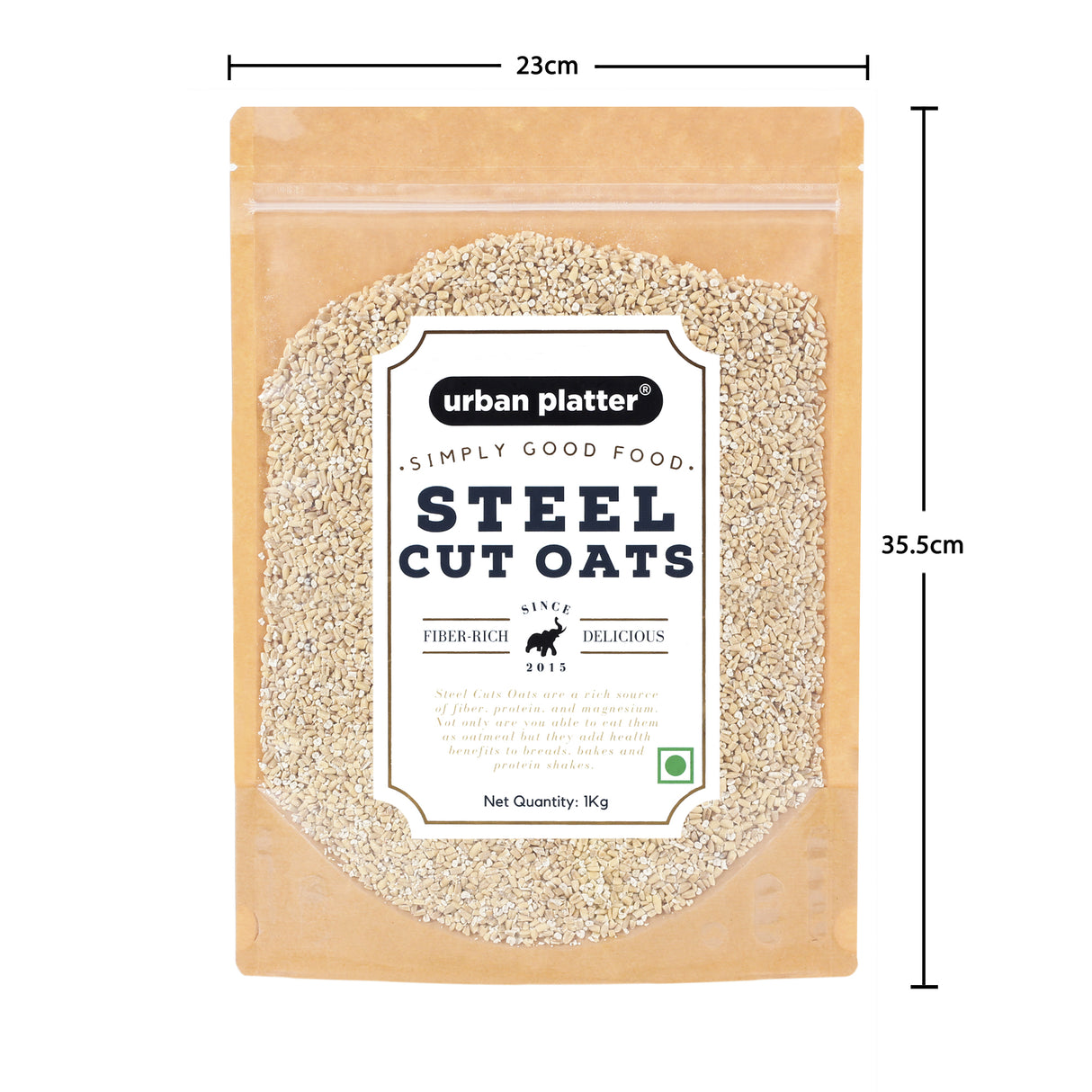 Urban Platter Broken Oats, 1Kg (Natural Steel Cut Oats)