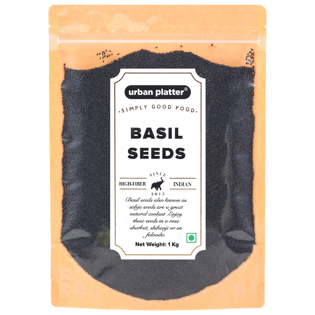 Urban Platter Basil Seeds (Sabja), 1Kg