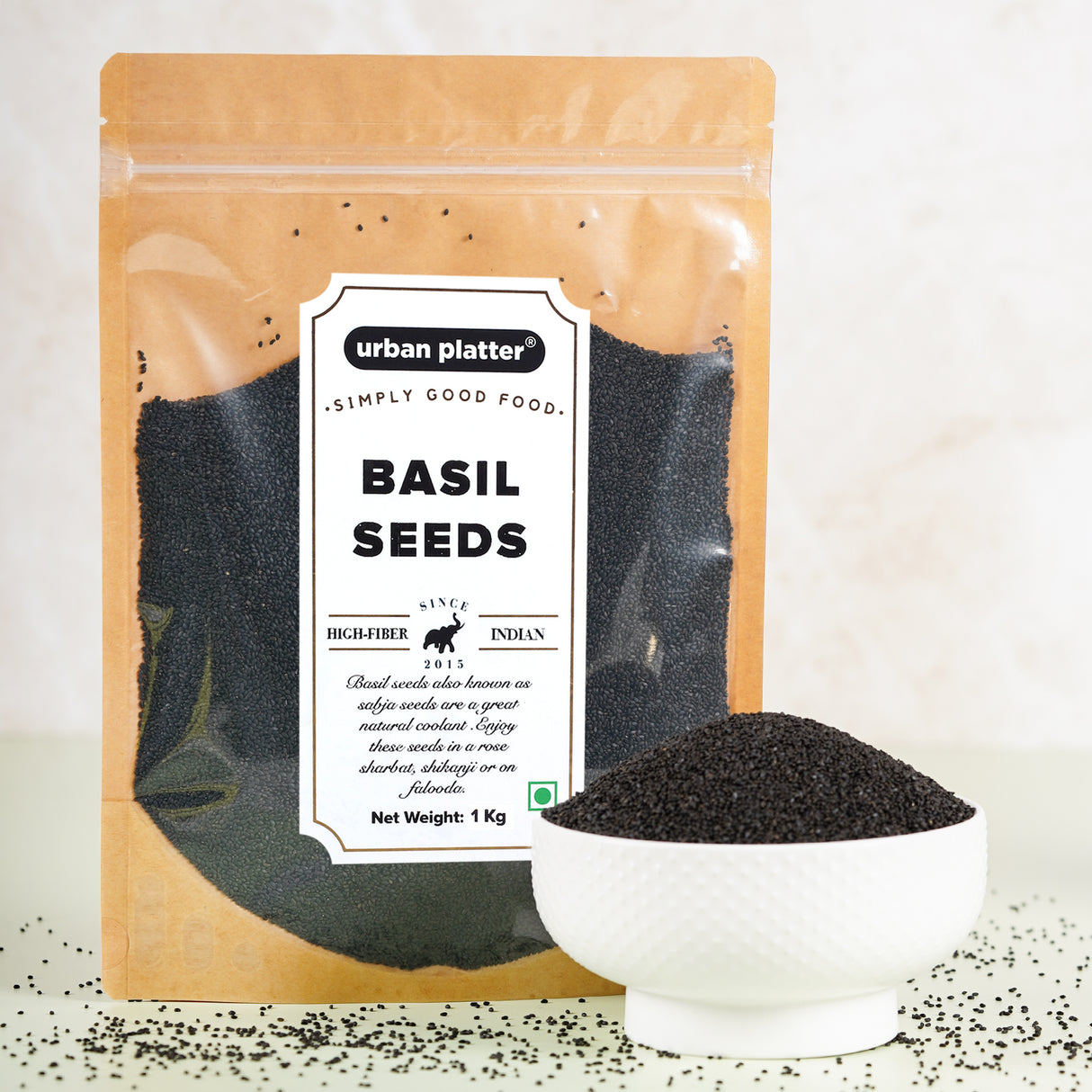 Urban Platter Basil Seeds (Sabja), 1Kg