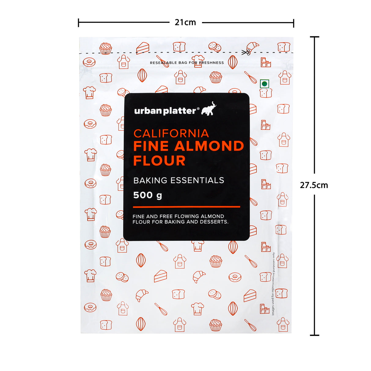 Fine Almond Flour, 500g (Naturally Gluten-free, Blanched & Finely Milled, Low-Carb, Ideal for Baking & Keto Recipes)