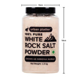 Urban Platter White Rock Salt Powder, 1.5Kg [All Natural & 100% Pure Sendha Namak]