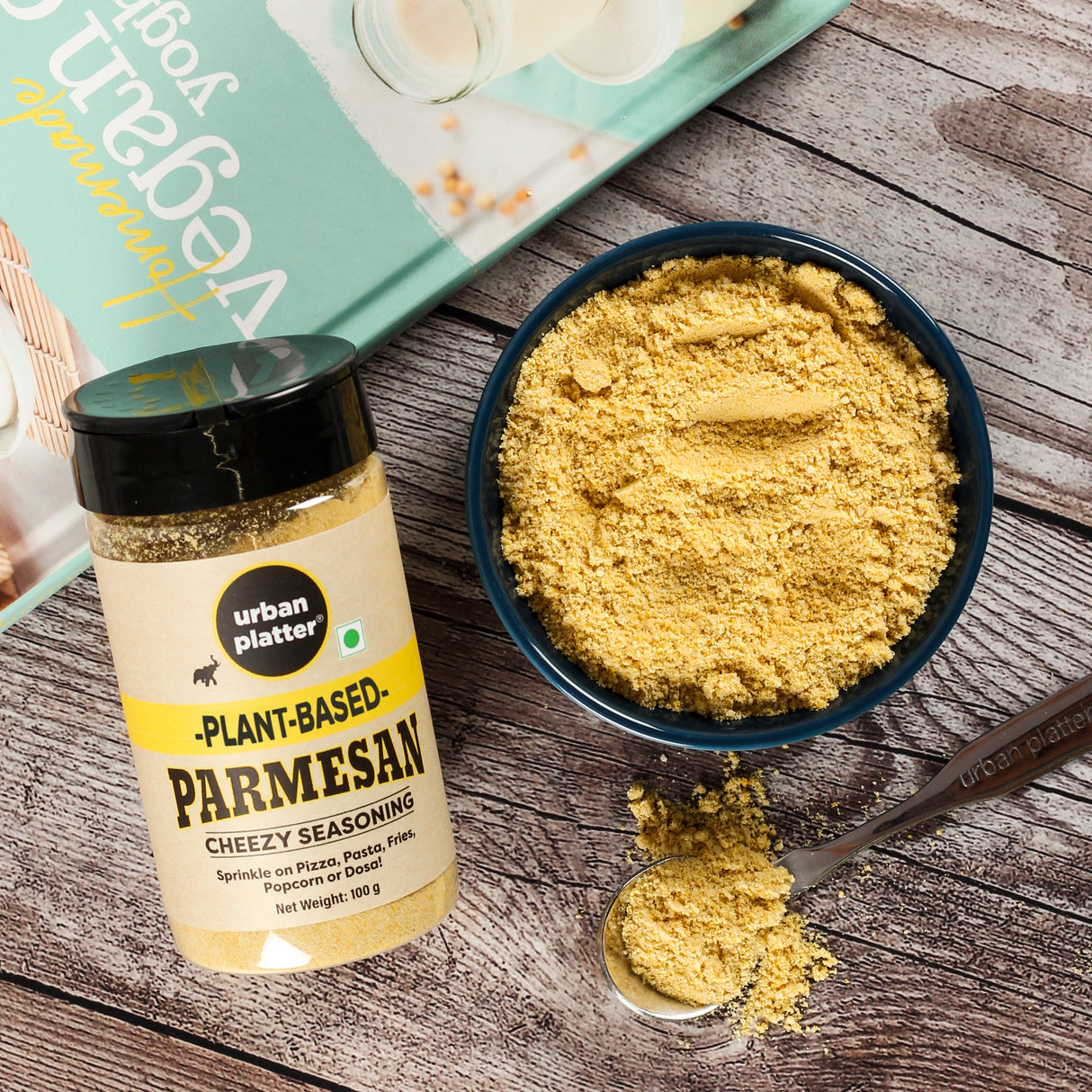 Urban Platter Parmesan Style Seasoning, 100g (Savoury Umami Sprinkle  | Clean-Label | Ideal for Pasta, Salads, Snacks)