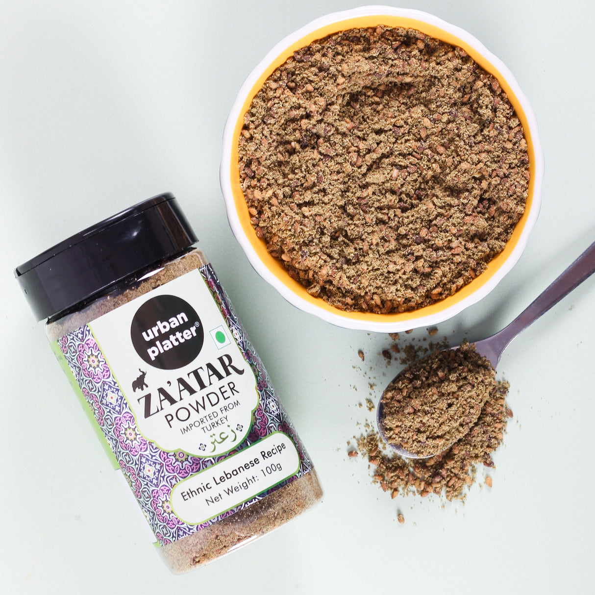 Urban Platter Zaatar Powder, 100g | Middle Eastern Spice Blend | Herby, Tangy and Nutty | Use as a dry rub or sprinkler