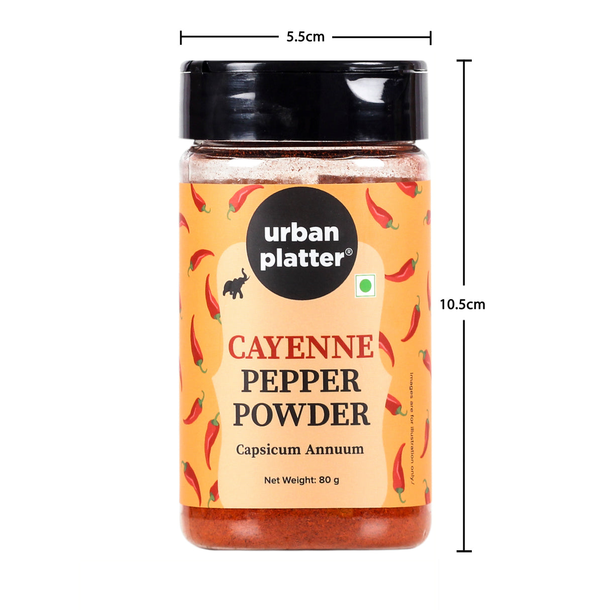 Urban Platter Cayenne Pepper Powder, 80g (Bold, Fiery Heat | Essential Culinary Spice | Known to Support Heart Health & Metabolism)