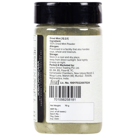 Urban Platter Dried Mint Powder Shaker Jar, [Premium Quality, Pudina Powder]