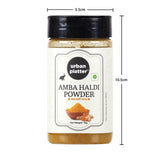 Urban Platter Amba Haldi Powder Shaker Jar, 70g / 2.34oz [Mango Ginger Turmeric Powder]