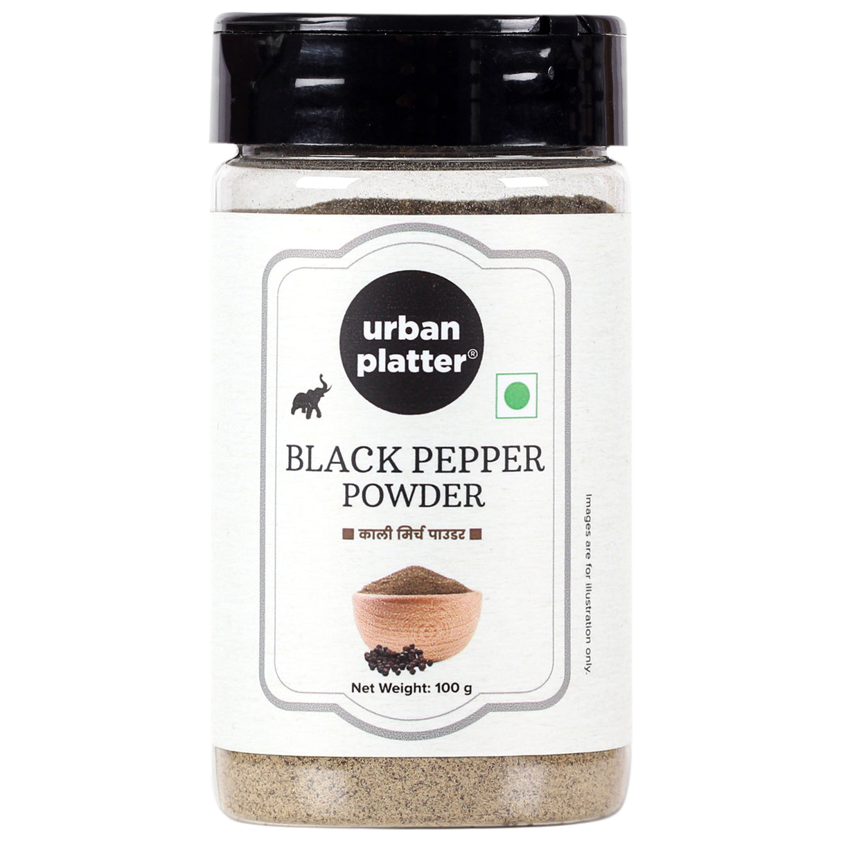 Urban Platter Black Pepper Powder, 100g [Kali Mirch Powder | Finely Ground | No added Colours or Preservatives | Use in Soups, Spice Blends, Curries, Stir-fries, Rubs, Salads]