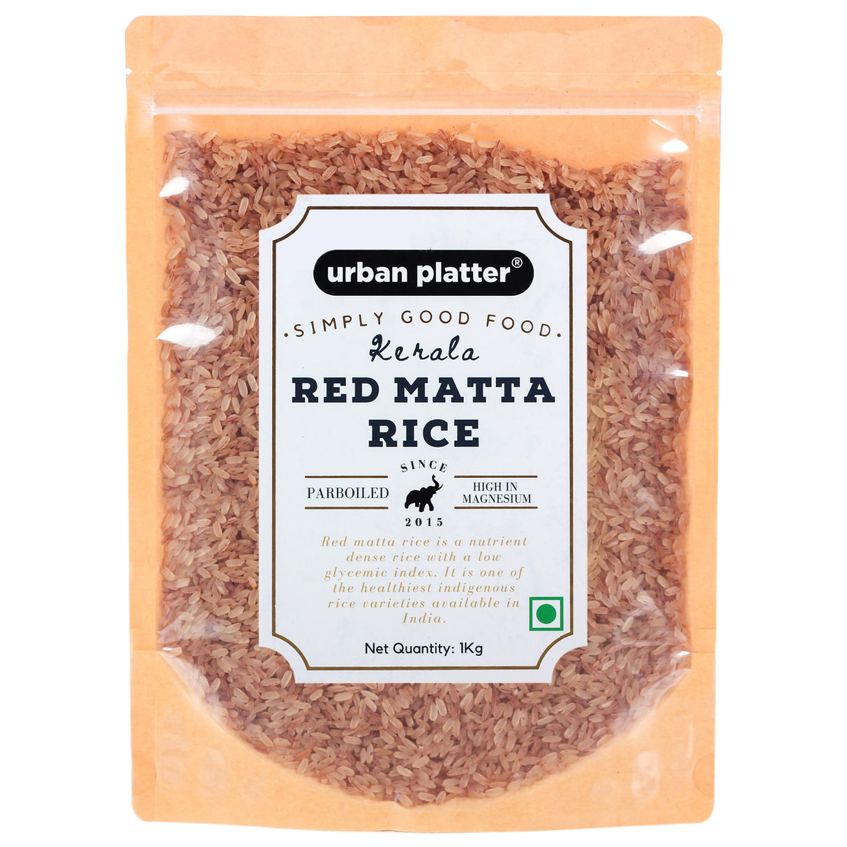Urban Platter Kerala Red Matta Rice, 1kg / 35.2oz [Rosematta Rice, Pal