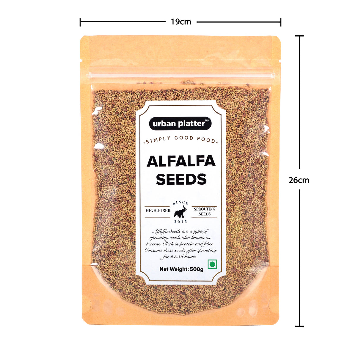 Urban Platter Alfalfa Seeds, 500g