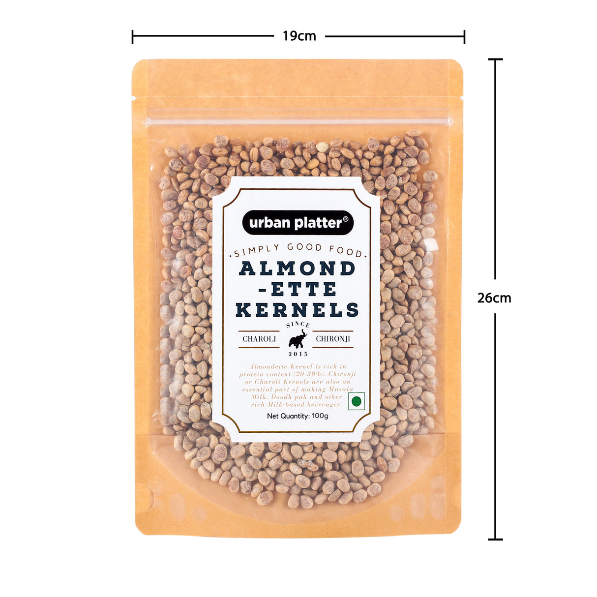 Urban Platter Almondette Kernels (Charoli or Chironji), 100g
