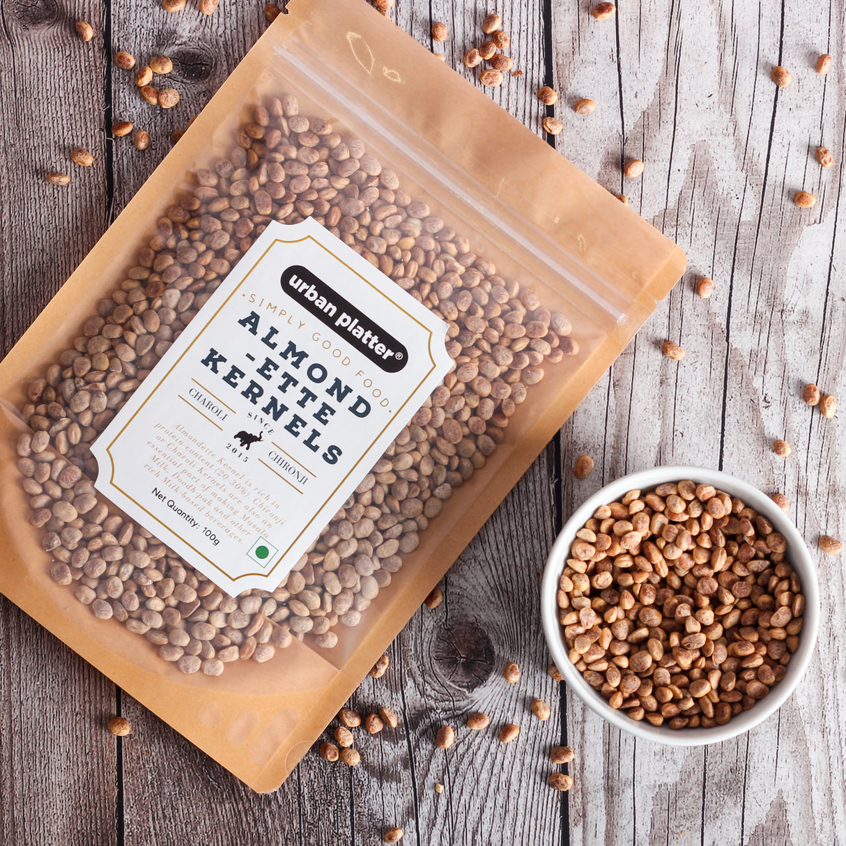 Urban Platter Almondette Kernels (Charoli or Chironji), 100g