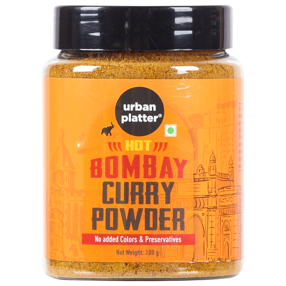 Urban Platter Hot Bombay Curry Powder, 100g (All Natural, Use in sauces, curries and marinades | No added Colour or Preservatives)