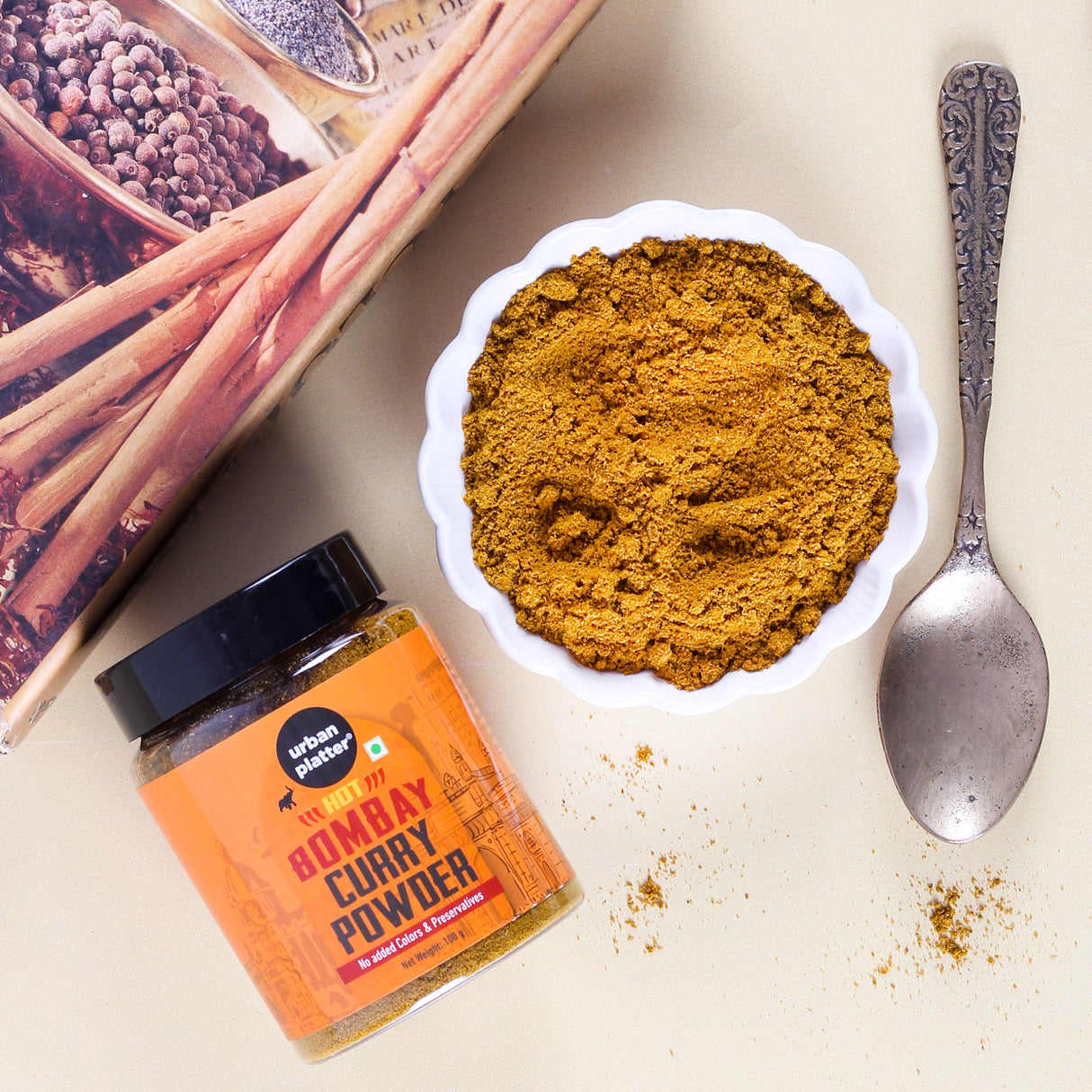 Urban Platter Hot Bombay Curry Powder, 100g (All Natural, Use in sauces, curries and marinades | No added Colour or Preservatives)