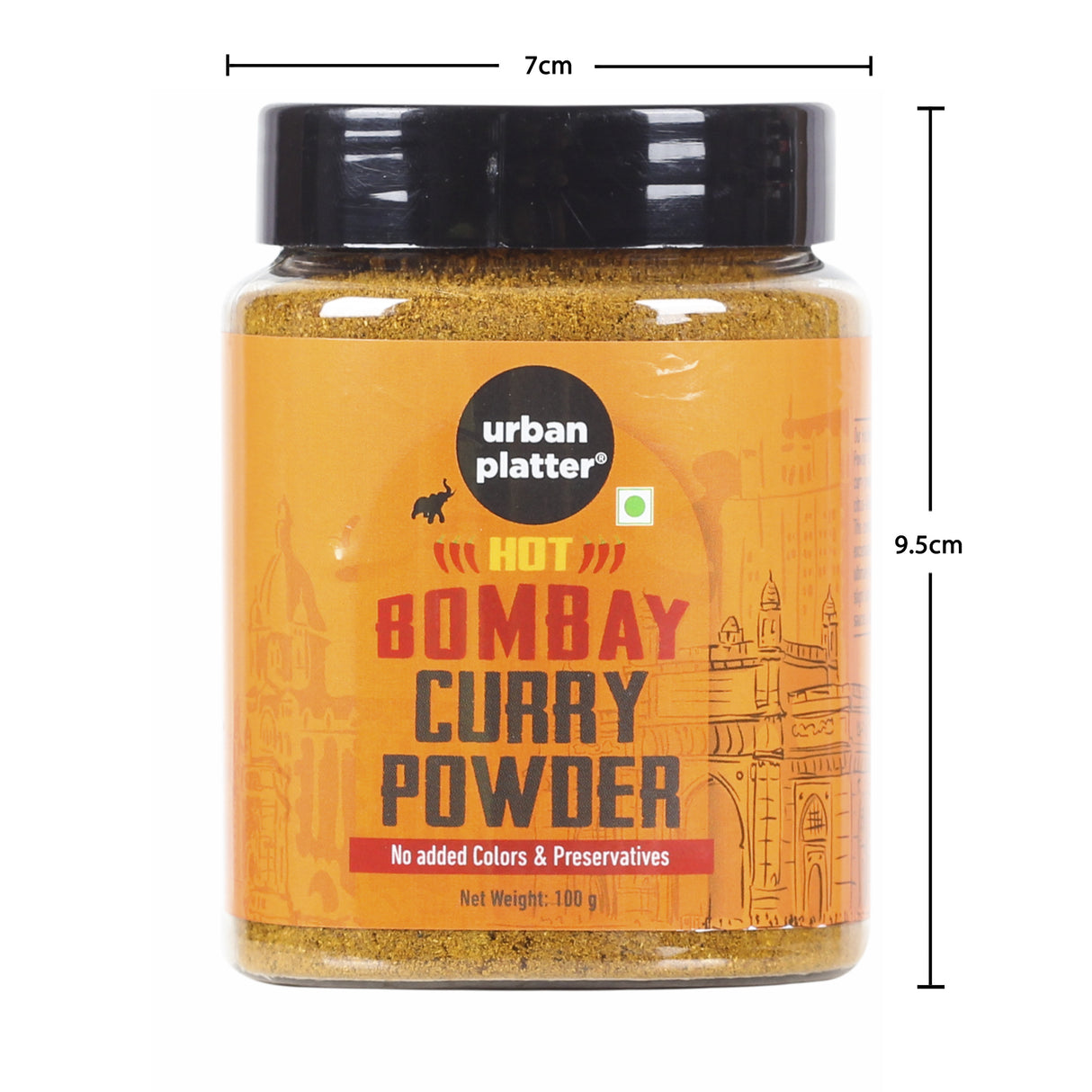 Urban Platter Hot Bombay Curry Powder, 100g (All Natural, Use in sauces, curries and marinades | No added Colour or Preservatives)