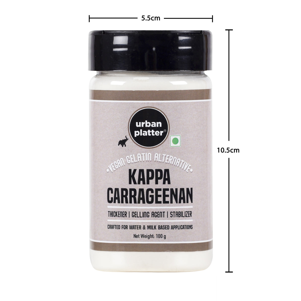 Urban Platter Kappa Carrageenan Powder, 100g / 3.5oz [Made for Milk-Based & Water-Based Applications]