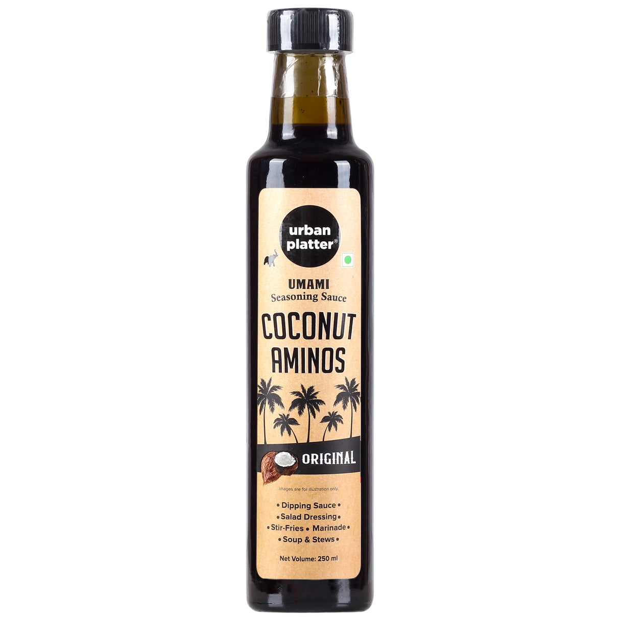 Urban Platter Coconut Aminos, 250 ML (Umami Seasoning Sauce, Soy-free, Gluten-free, Perfect for dipping asian appetizers, for dressings and more)