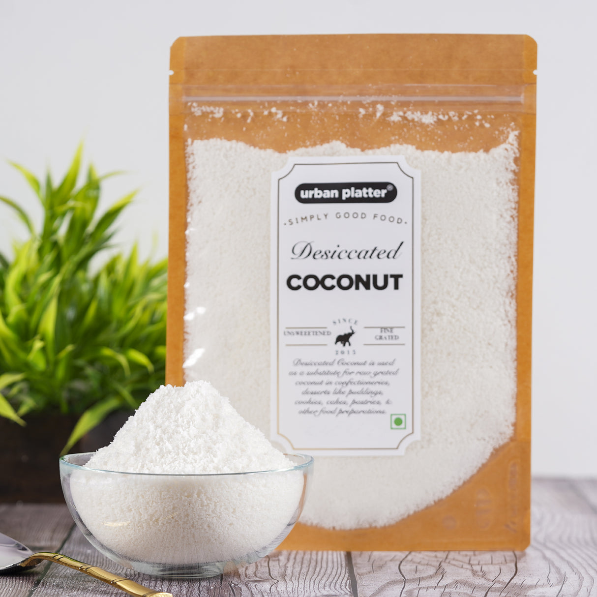 Urban Platter Desiccated Coconut (Unsweetened), 400g