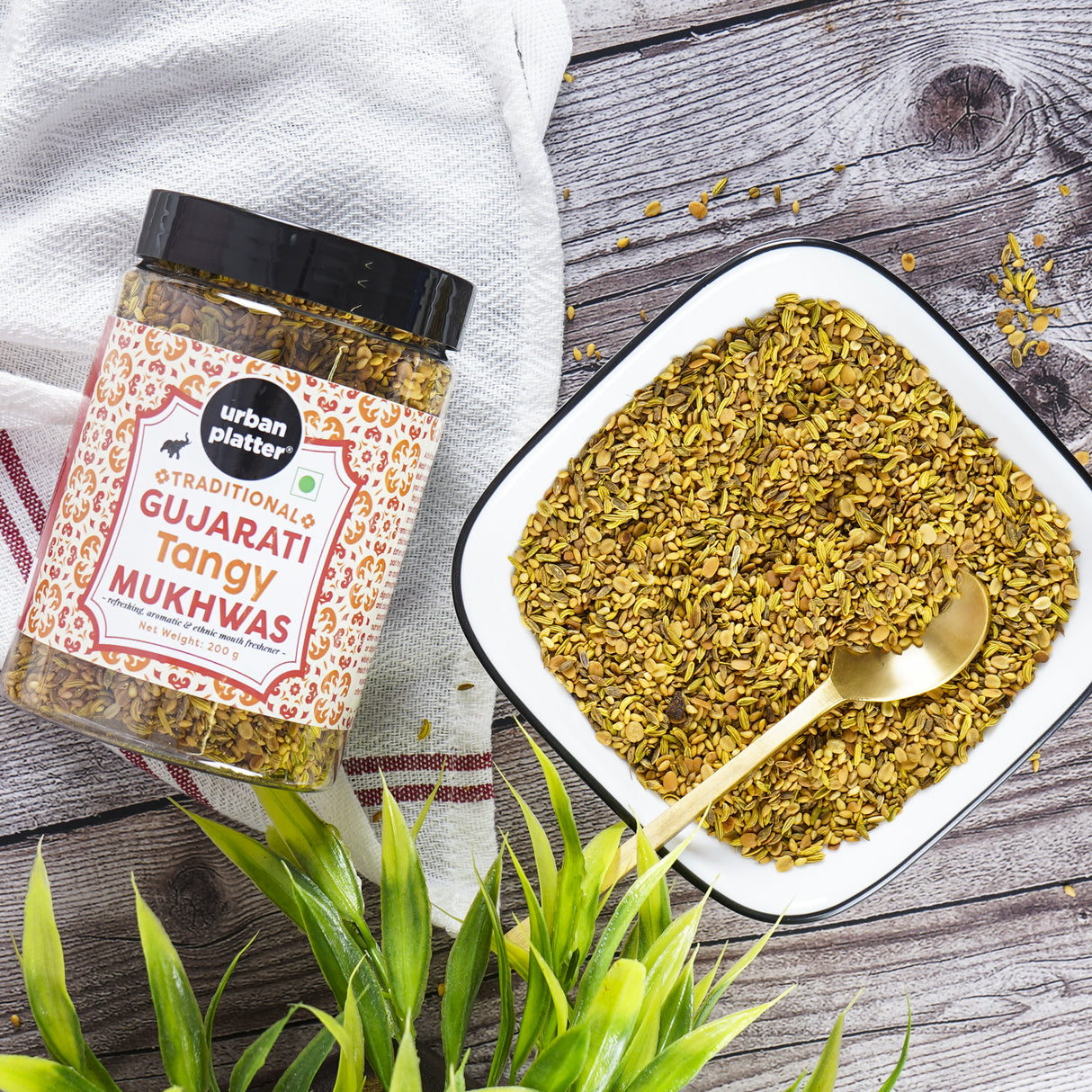 Urban Platter Traditional Gujarati Tangy Mukhwas, 200g (Mouth Freshener | Digestive | After-Meal Snack | Rich in Fibre)