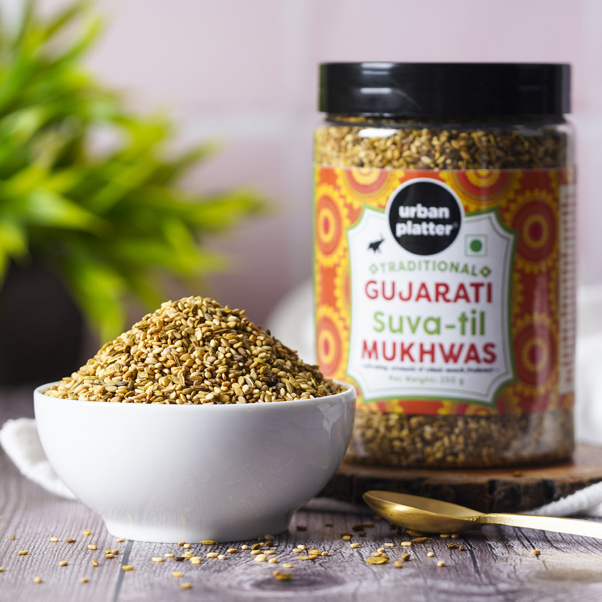 Urban Platter Traditional Gujarati Suva-till Mukhwas, 250g (Mouth Freshener | Digestive | After-Meal Snack | Rich in Fibre)